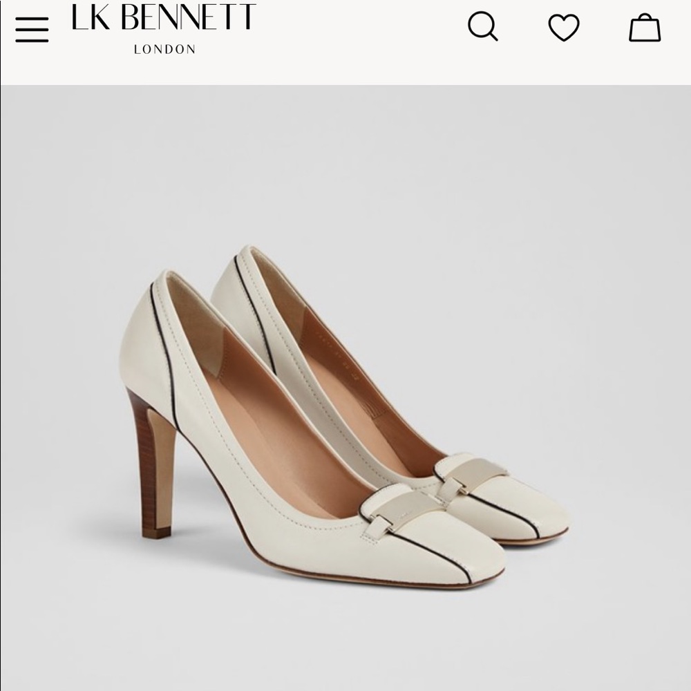 LK Bennett Cream and Brown Heels